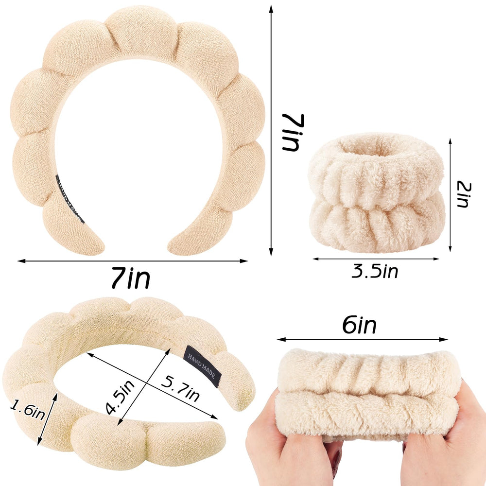Zkptops headband stacked next to ruler showing compact, travel-friendly size