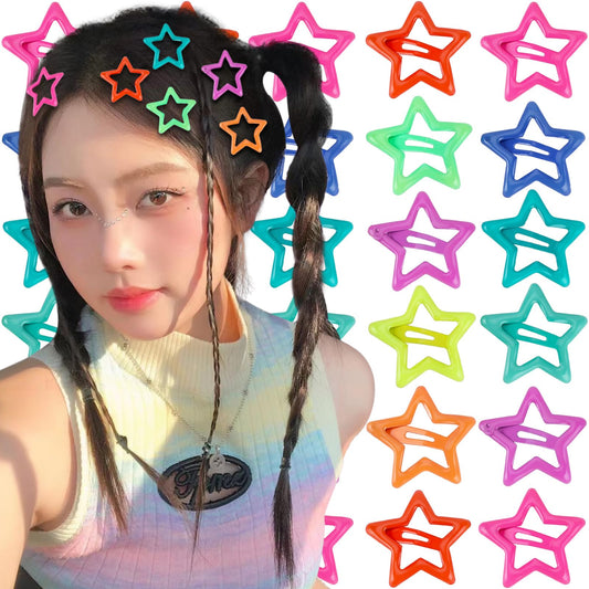 ZLSPTK pack of 27 star clips front view showing colorful assortment and organization