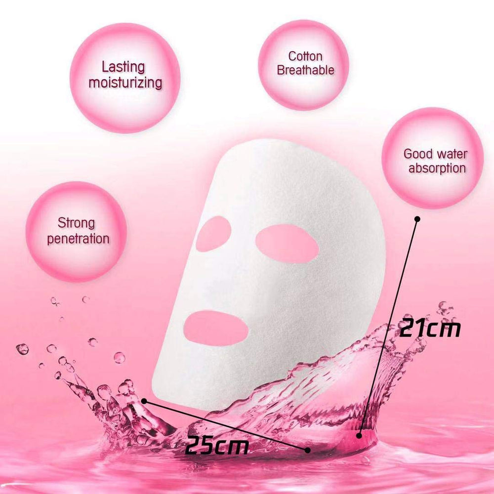 ZMBeautk expanded sheet mask flat lay demonstrating full-face coverage and absorbency