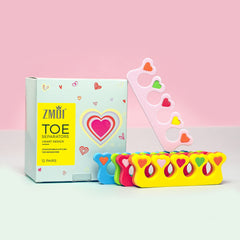 ZMOI separators next to a ruler showing size and scale for kids and small toes