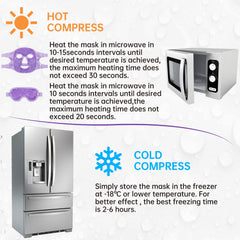 ZNÖCUETÖD masks in freezer illustrating easy cold therapy preparation