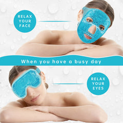 ZNÖCUETÖD model wearing the mask illustrating secure fit and targeted relief