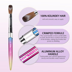 ZoCCee Kolinsky bristles closeup showing fine point and excellent liquid retention