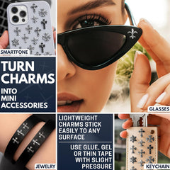 ZOKLU used in jewelry crafting showing cross charms repurposed creatively
