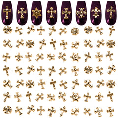 ZOKLU front packaging showing 100-piece gold cross charms, ideal for salons