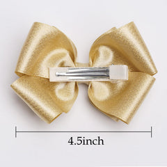 Zolyco bow worn in hair side profile adding sparkle and secure hold