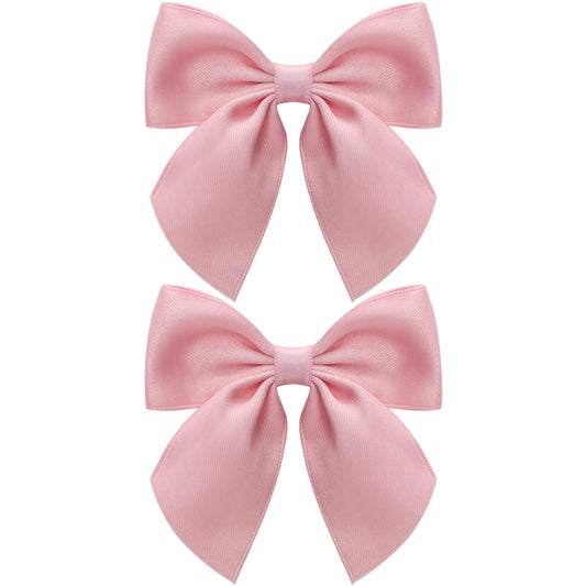 Zolyco rose pink bow front view showing neat shape and polished look