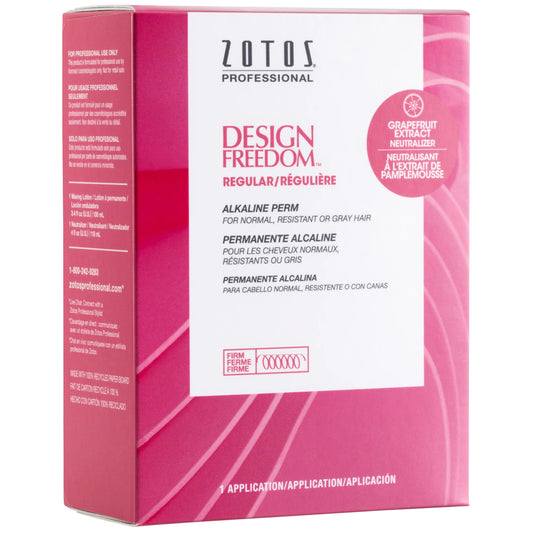 Zotos Design Freedom Regular front package showing product and benefits