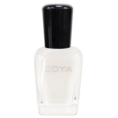 ZOYA Adel front bottle showing warm sheer off-white and packaging benefit