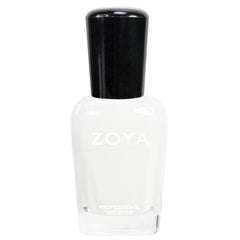 ZOYA bottle front view showing bright white cream and professional finish
