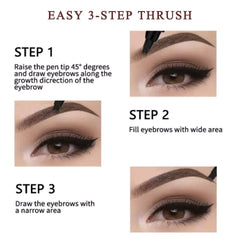 ZSSEMEI before and after brows illustrating fuller natural appearance