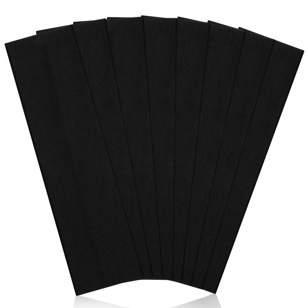 Ztomine front view of 8-pack showing neutral workout headbands and benefits