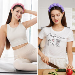 Ztomine headbands on a spa table with towels conveying professional, relaxing setup