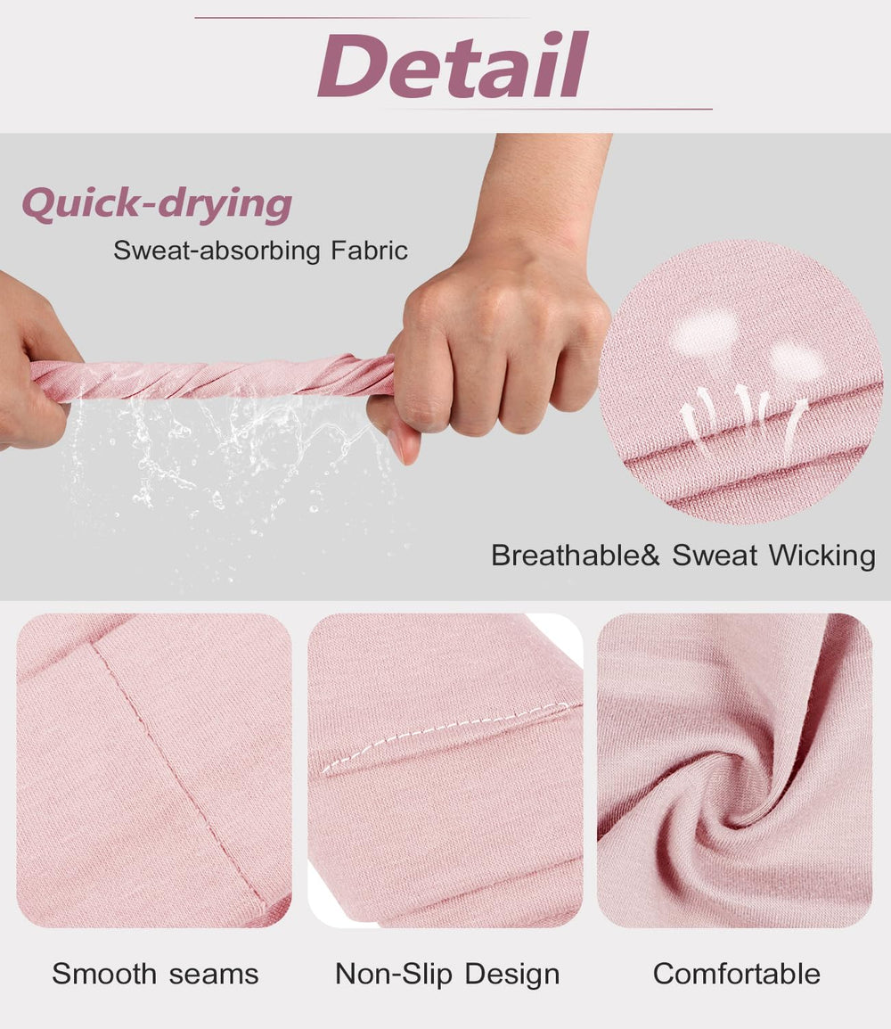 Ztomine headband worn during yoga for comfortable, non-slip fit