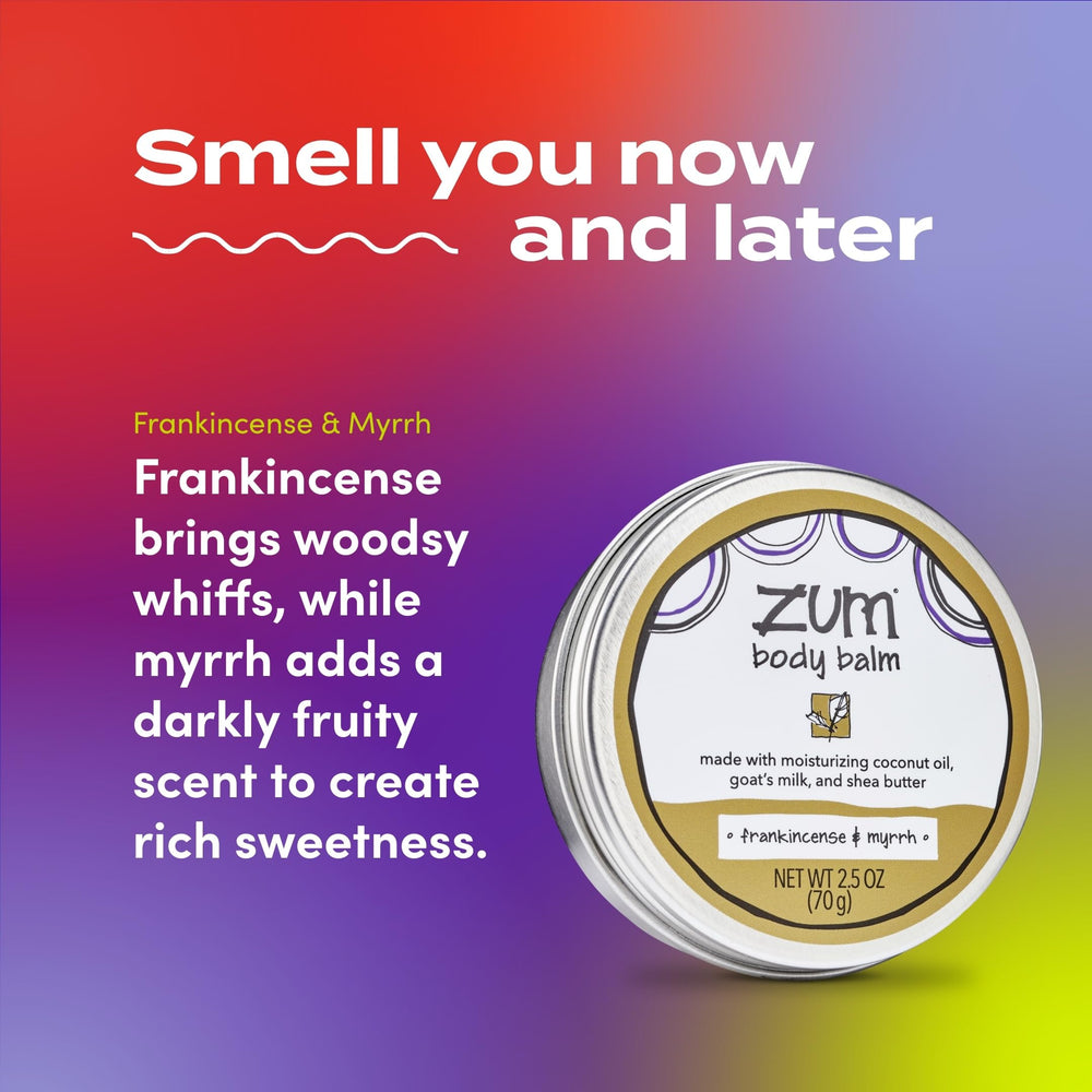Zum balm being rubbed into an elbow for long-lasting moisture benefit