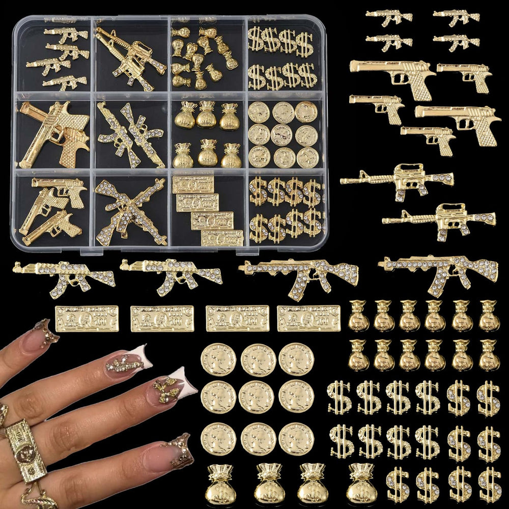 ZUMILLMN front packaging showing 62-piece gold charm set and quick overview benefit
