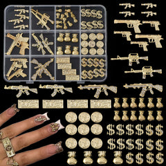ZUMILLMN front packaging showing 62-piece gold charm set and quick overview benefit