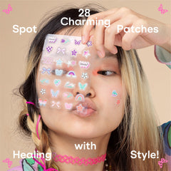 ZVYK patch applied to face demonstrating discreet coverage and confidence