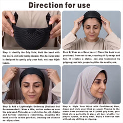 ZZUOMS close-up of micro-dot inner texture capturing hair for secure hold
