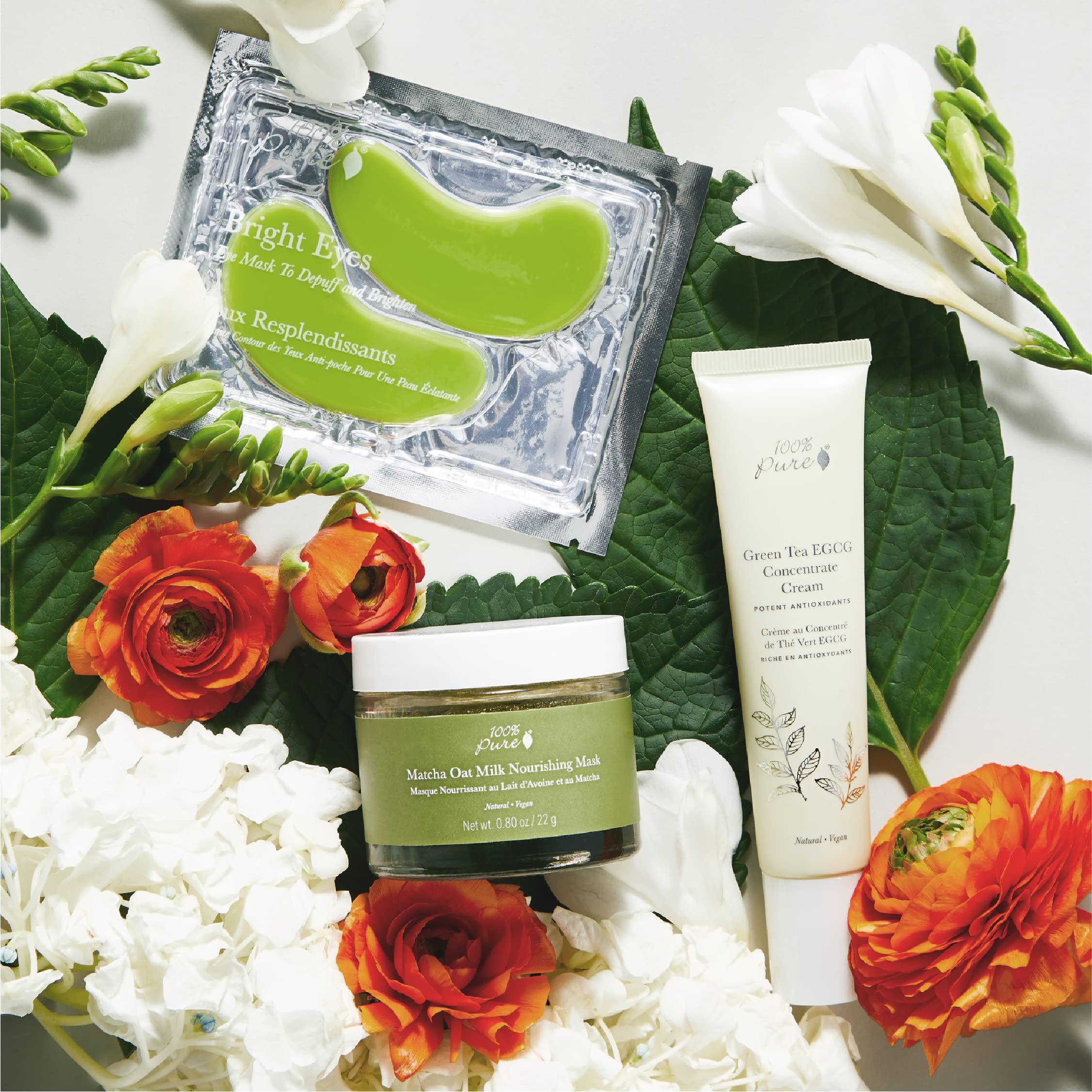 100% PURE label detail highlighting vegan clean-beauty claims