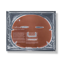 100% PURE front packaging showing single-use caffeine face mask benefits