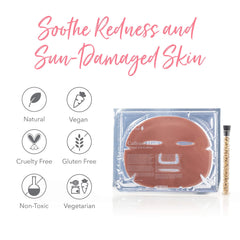 100% PURE mask beside hand to show single-mask size and portability