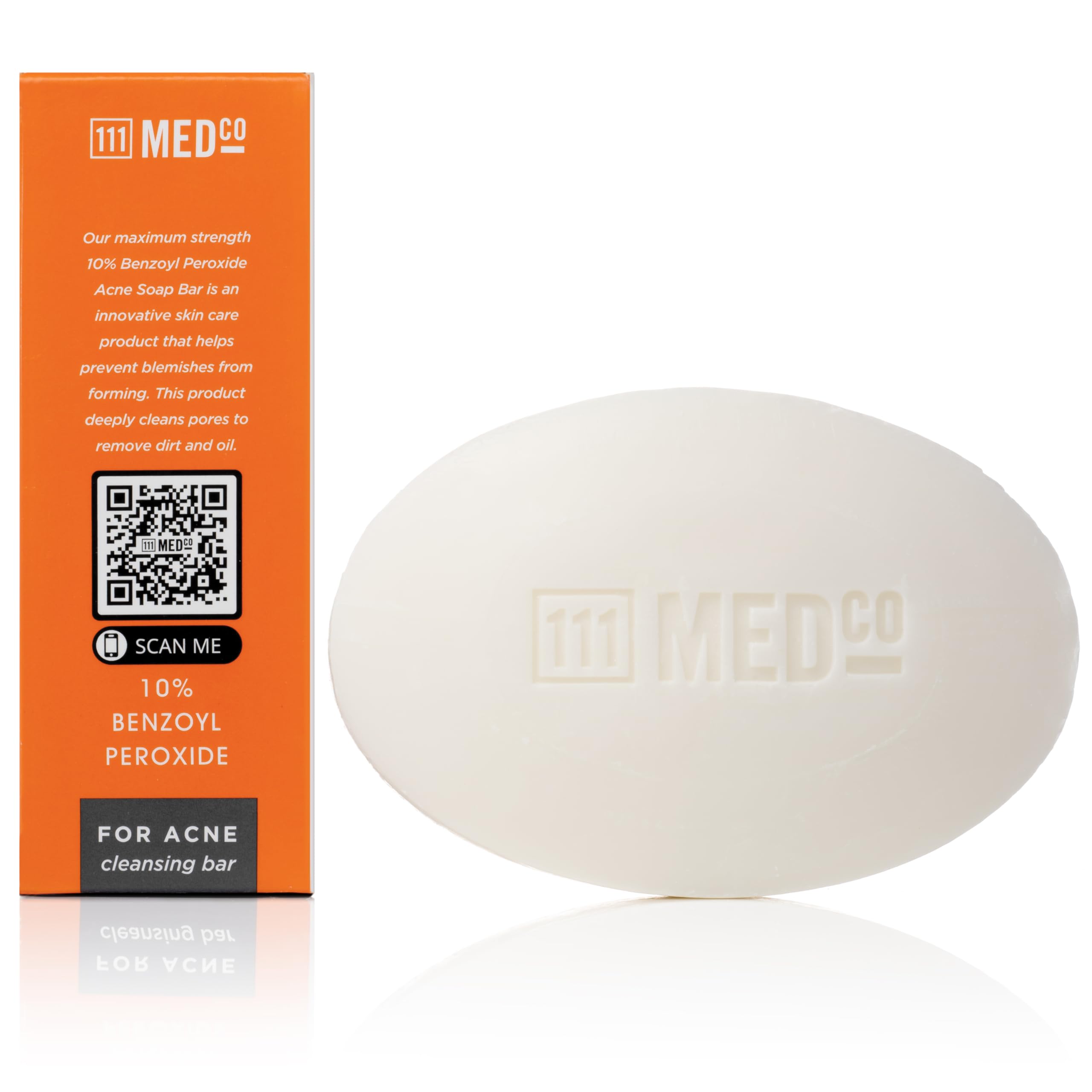 111MedCo lather demo in hand illustrating foaming action and targeted acne cleansing benefit