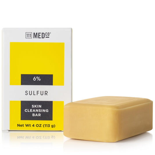 111MedCo cleansing bar front packaging shows medicated acne soap benefits