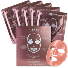 111SKIN front packaging showing five fragrance-free mask packets for travel convenience