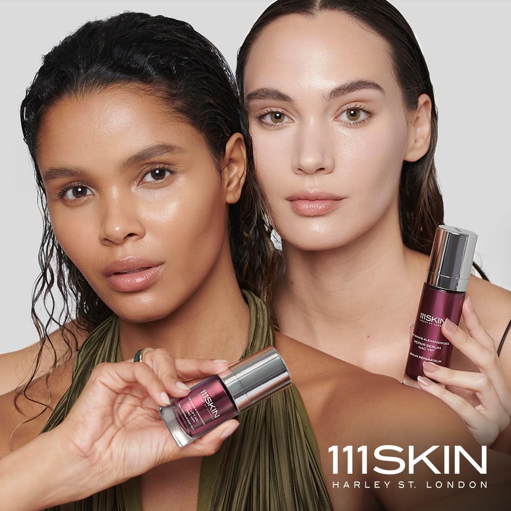 111SKIN mask displayed on a vanity suggesting pre-event prep and self-care routine