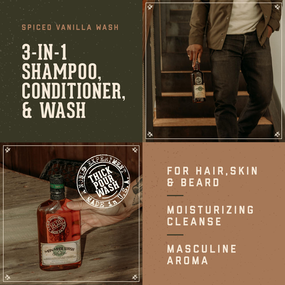 18.21 Man Made rich lather closeup demonstrating cleansing and conditioning