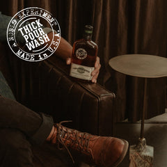 18.21 Man Made lifestyle scene near a fireside evoking the outdoorsy scent benefit