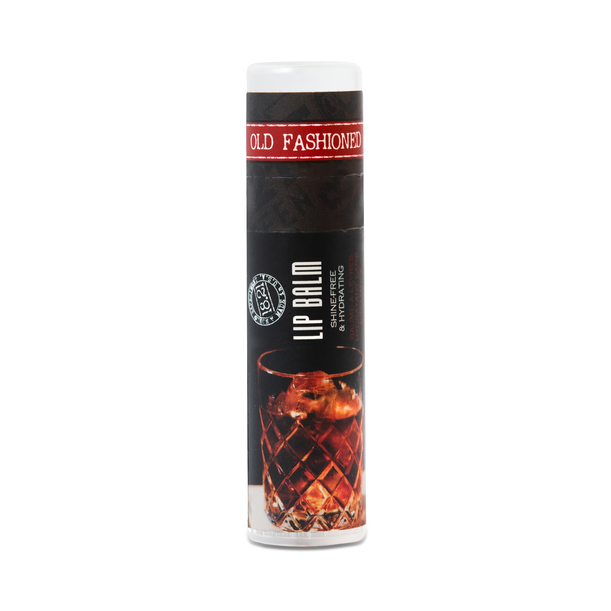 18.21 Man Made front-facing lip balm stick showing matte finish and compact size