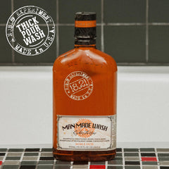 18.21 Man Made bottle with scale showing the 18oz size for travel and gym