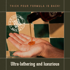 18.21 Man Made pump foam texture demonstrating rich lather and quick rinsing benefit