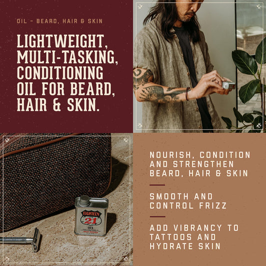 18.21 Man Made oil pouring from dropper highlighting lightweight texture and quick absorbency