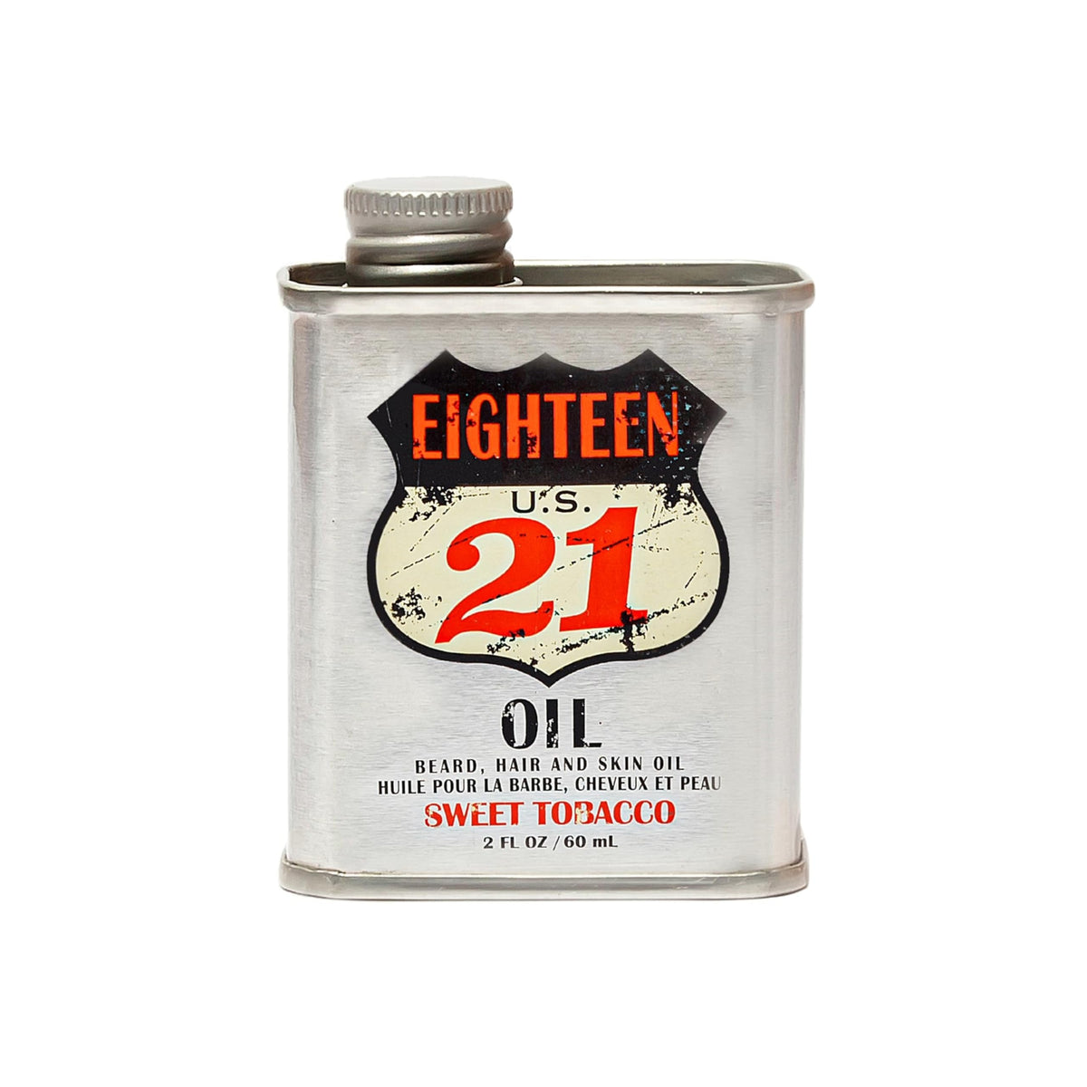 18.21 Man Made front bottle view showing label and compact 2oz size, ideal for travel