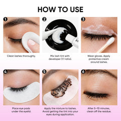 2CHILL in-use eyelash application demonstrating quick salon-style tinting at home