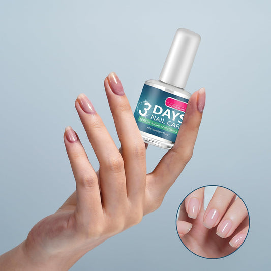 Generic 3 Days Nail Care dropper releasing serum, showing lightweight texture and quick absorption benefit
