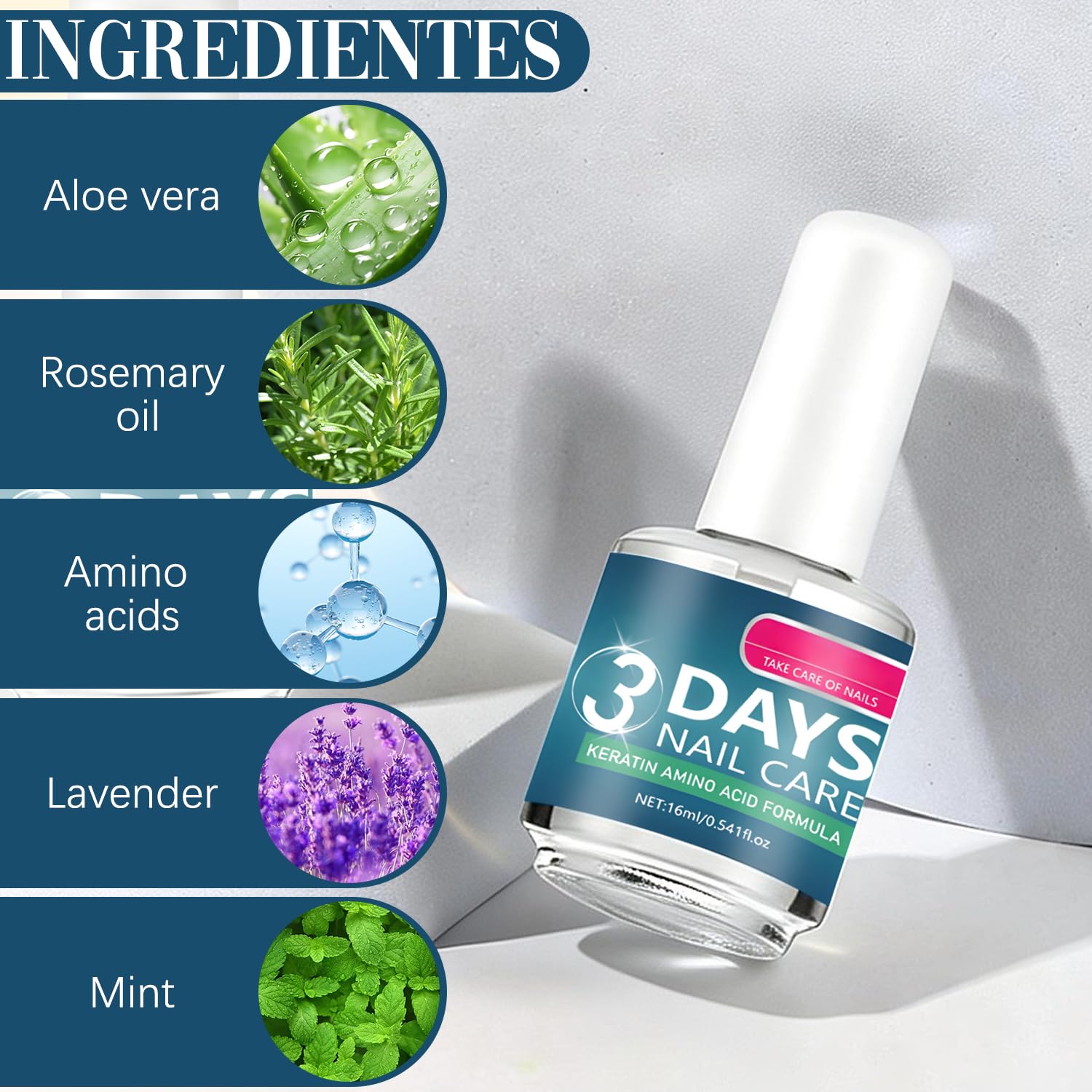 Generic 3 Days Nail Care in a bathroom lifestyle scene, showing daily-use integration and grooming benefit