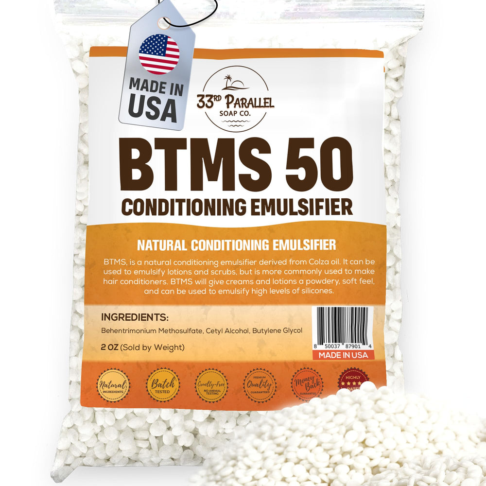33RD PARALLEL SOAP CO. front packaging showing product and benefit: reliable emulsifier