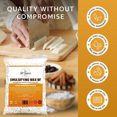 33RD PARALLEL SOAP CO. pastilles melting into oil phase for quick incorporation benefit
