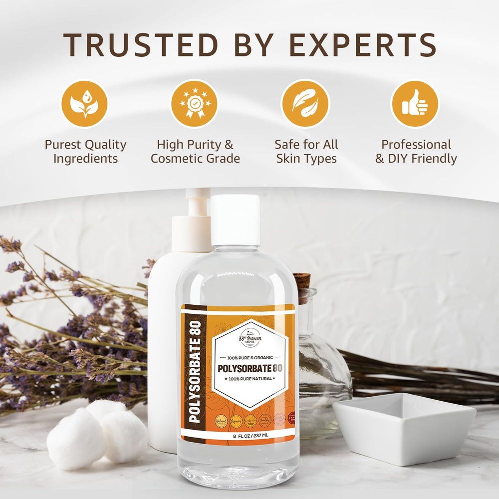 33RD PARALLEL mixing Polysorbate 80 with essential oils showing improved solubilization benefit
