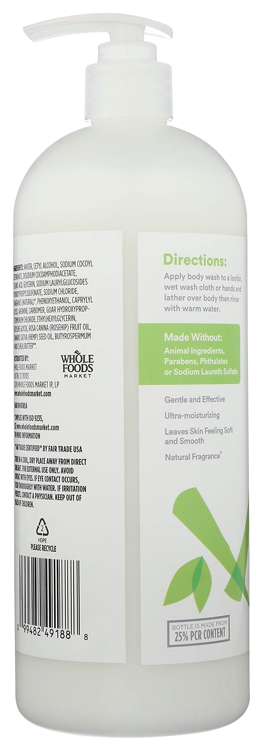 ingredients label of 365 by Whole Foods Market highlighting banned chemicals and transparency