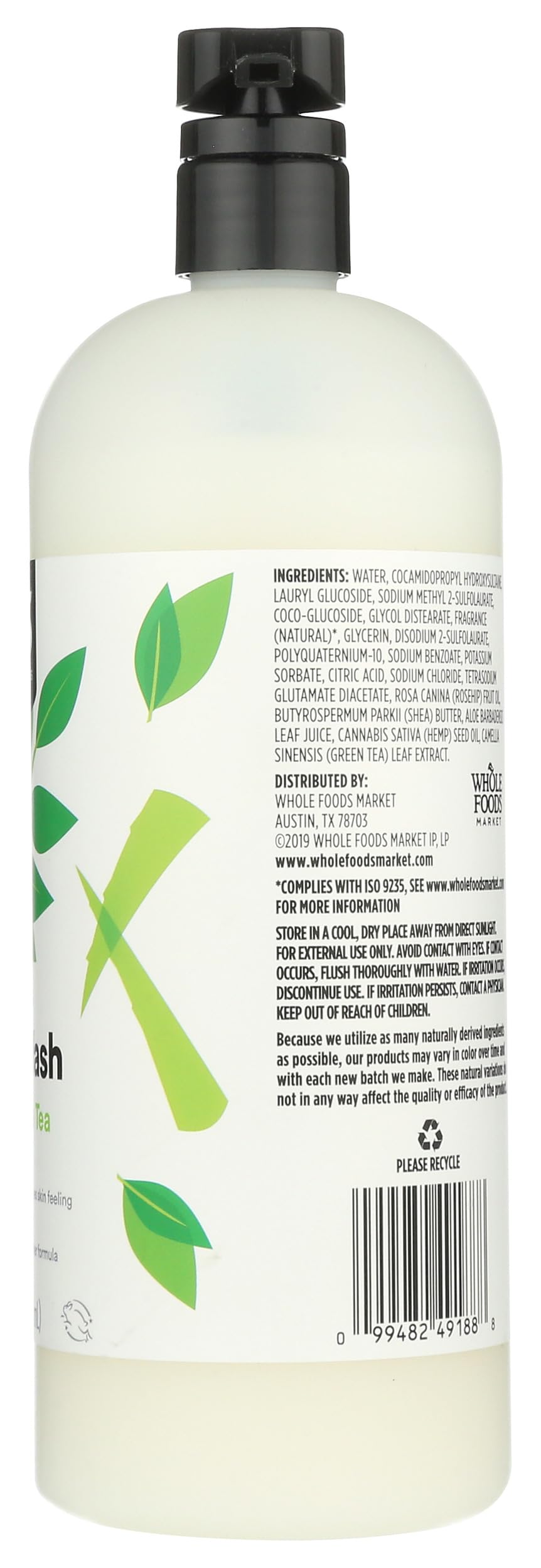 poured gel of 365 by Whole Foods Market on hand showing moisturizing consistency