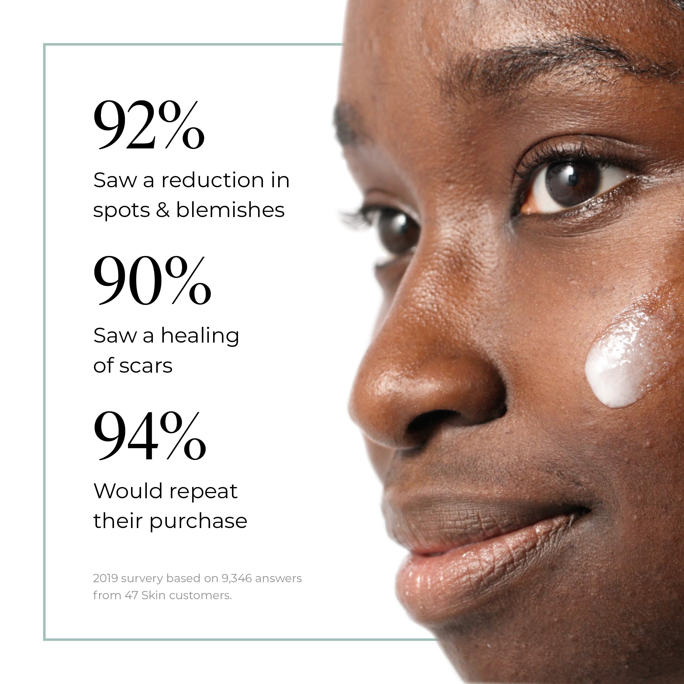 47 Skin label close-up highlighting ingredient list and thoughtful formulation