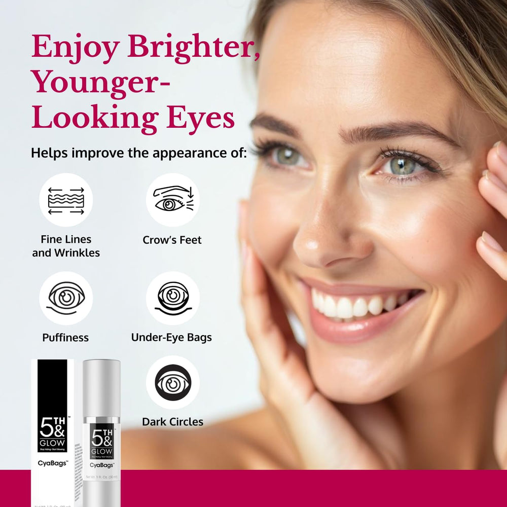 5th & Glow cream texture close-up highlighting lightweight, smooth absorption benefit