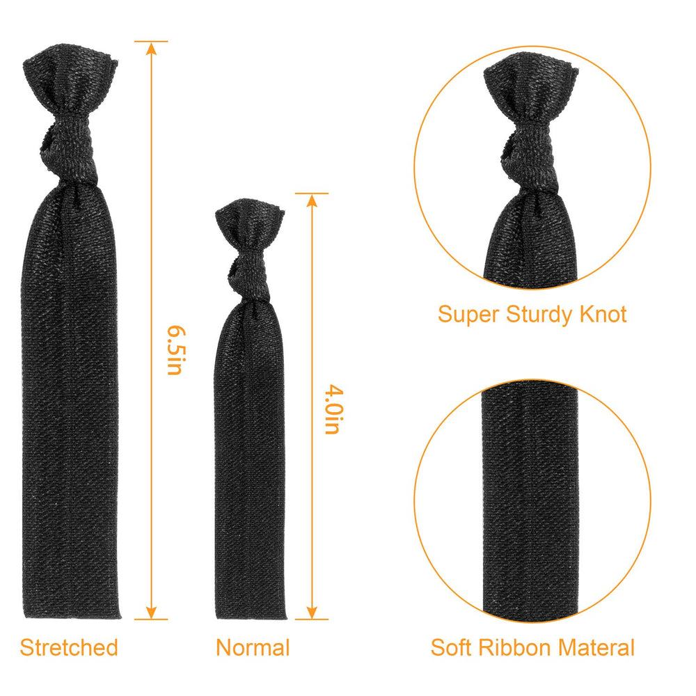 79STYLE tie used in a bun styling for comfortable long-wear hold
