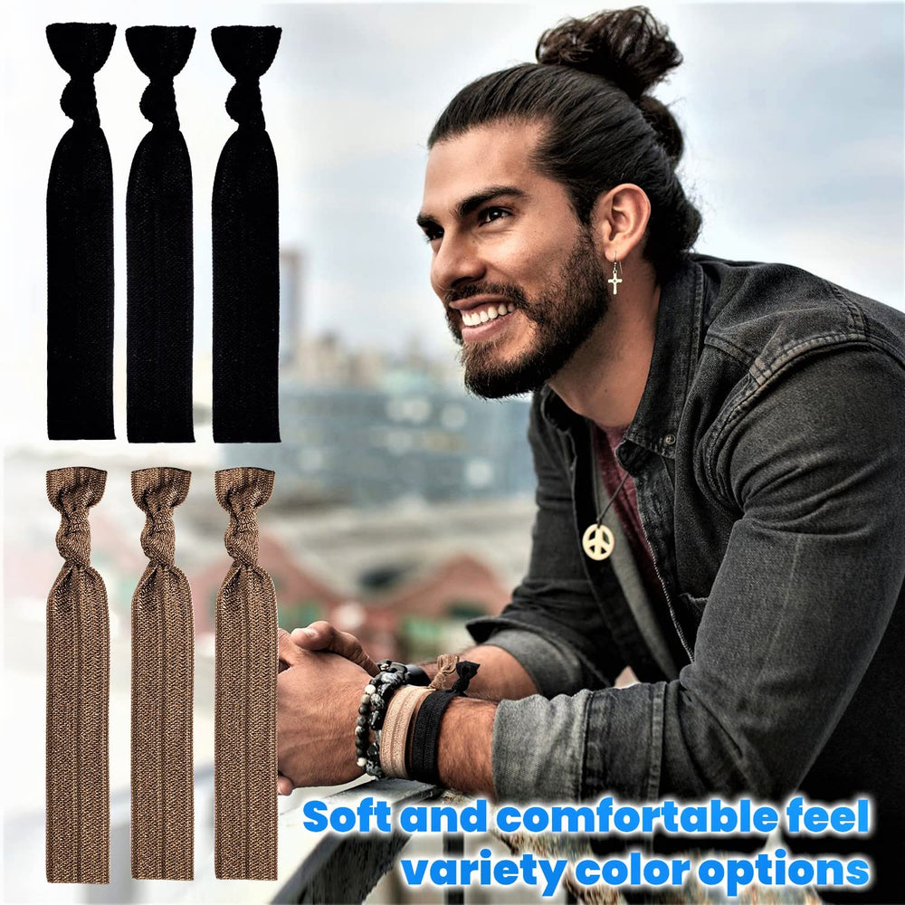 79STYLE man bun in use demonstrating secure hold for thick long hair
