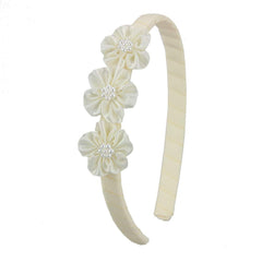 7Rainbows front view ivory headband shows elegant look and versatile styling benefit